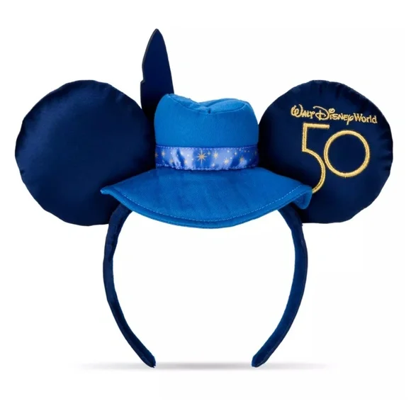 Disney 50th Anniversary Main Attraction Peter Pan Flight Mickey Plush & Ears Set - Picture 8 of 8